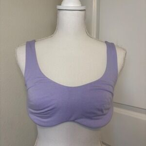 Victorias Secret PINK Lilac Purple Unlined Underwire Bralette Scoop Neck Large